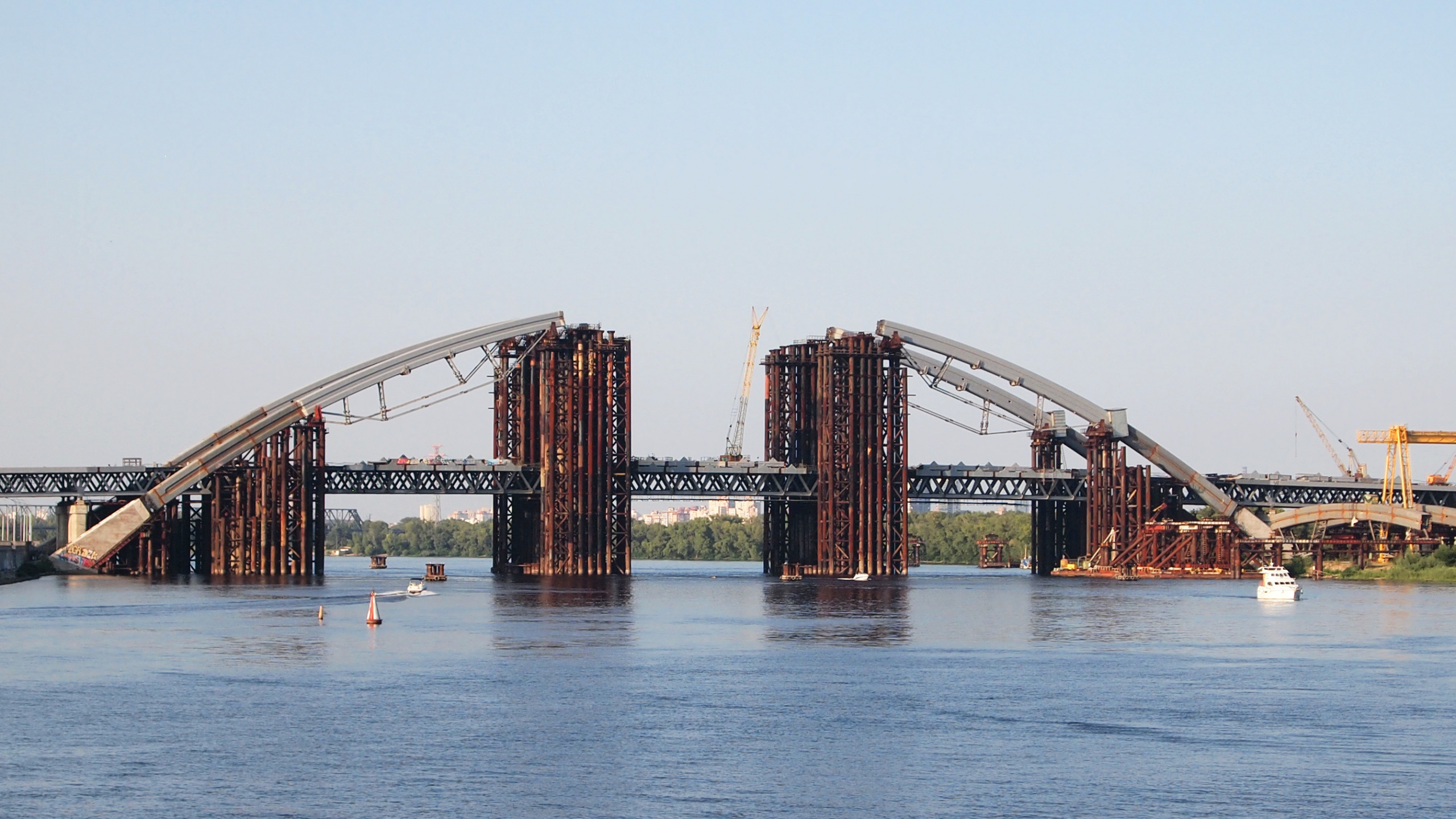 建设, 悬臂桥, 桁架桥, 工程, 拱桥 壁纸 2560x1440 允许