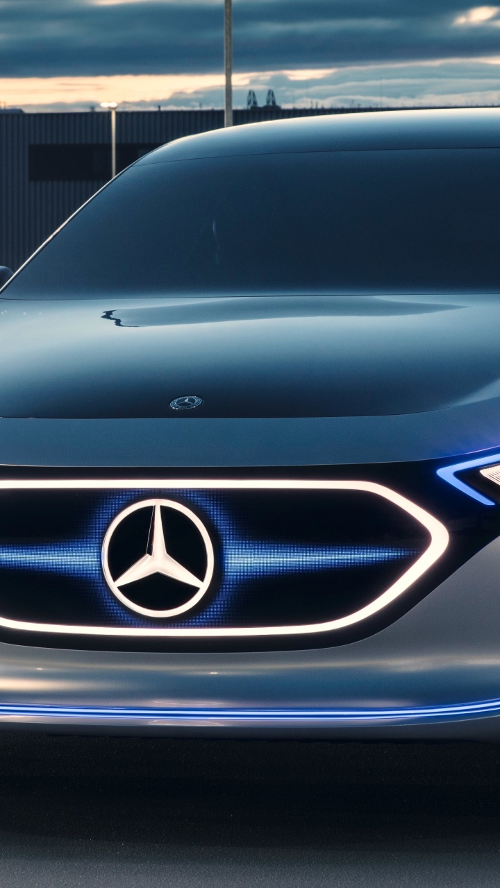 Gray Mercedes Benz Car on Road. Wallpaper in 720x1280 Resolution