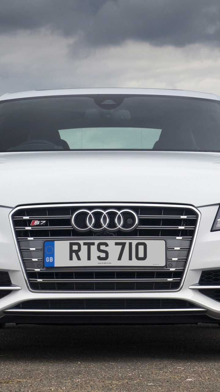 Blanco Audi a 4 Cupé. Wallpaper in 720x1280 Resolution