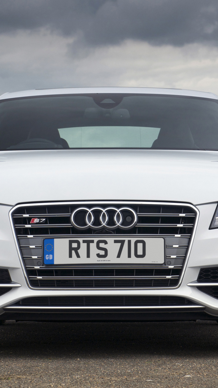 White Audi a 4 Coupe. Wallpaper in 750x1334 Resolution