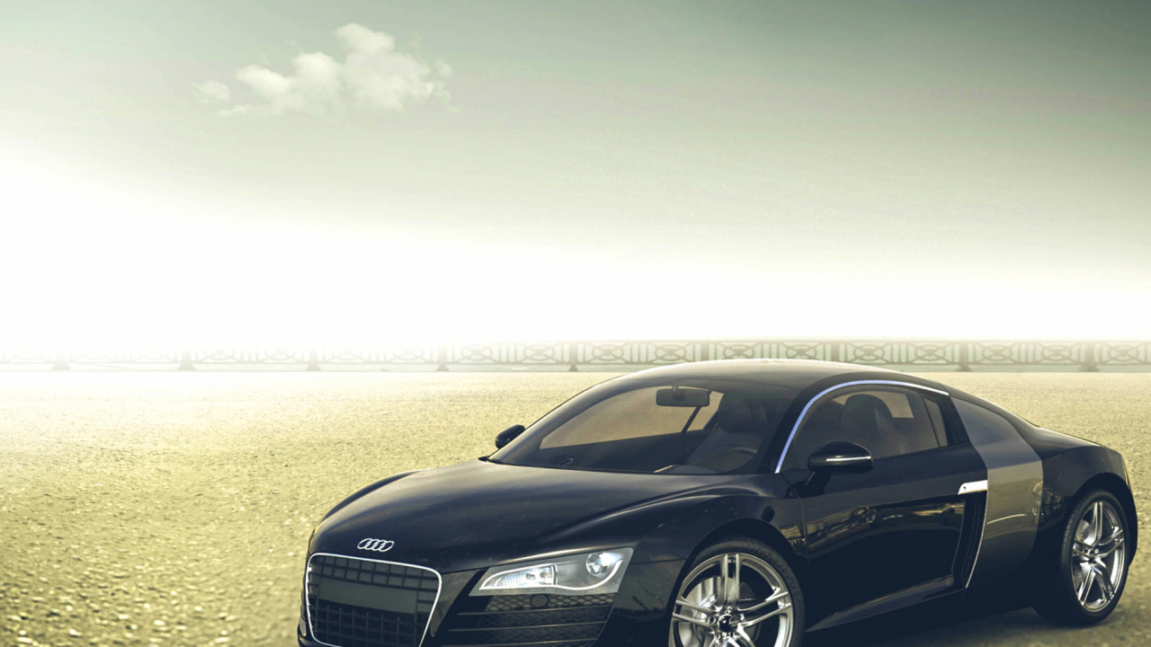 Black Bmw m 3 on Gray Sand. Wallpaper in 1280x720 Resolution