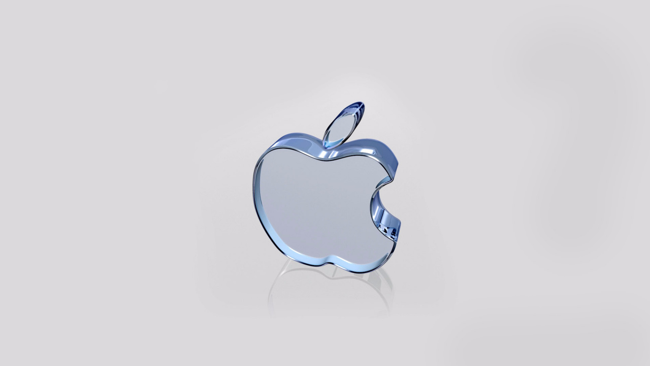 Apple, Logotipo, Gráficos, Manzana, Azul. Wallpaper in 1280x720 Resolution