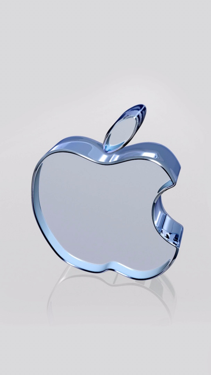 Apple, Logotipo, Gráficos, Manzana, Azul. Wallpaper in 720x1280 Resolution
