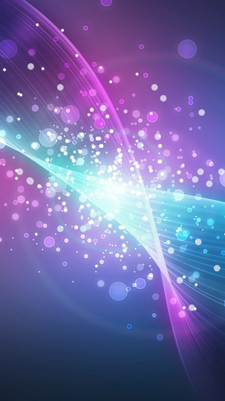 紫色的, 光, 圆圈, 分形技术, 反射 壁纸 750x1334 允许