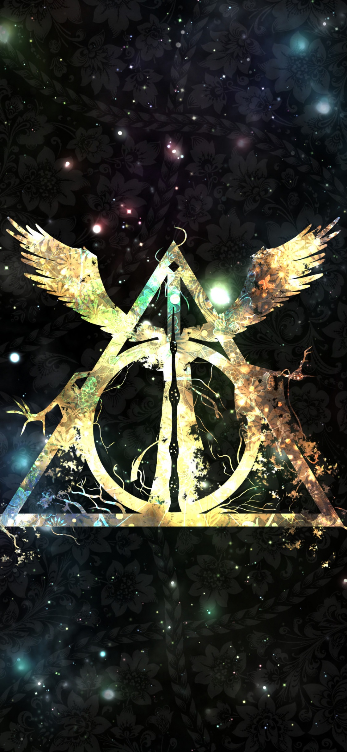 哈利*波特, 伏地魔, 德拉科*马尔福, 空间, 艺术 壁纸 1125x2436 允许