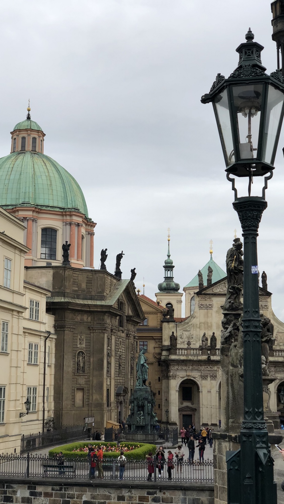 Charles Bridge, Dome, Street Light, Landmark, Byzantine Architecture. Wallpaper in 1080x1920 Resolution