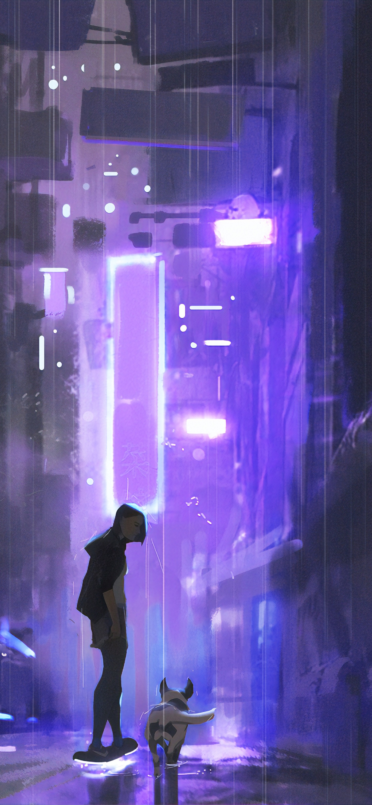 Neon Skateboard, Skateboard, Skateboarding, Art, Purple. Wallpaper in 1242x2688 Resolution