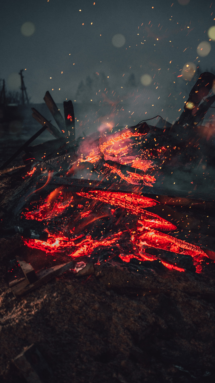 Darkness, no Point in Living, Space, Fissure Vent, Lava. Wallpaper in 750x1334 Resolution