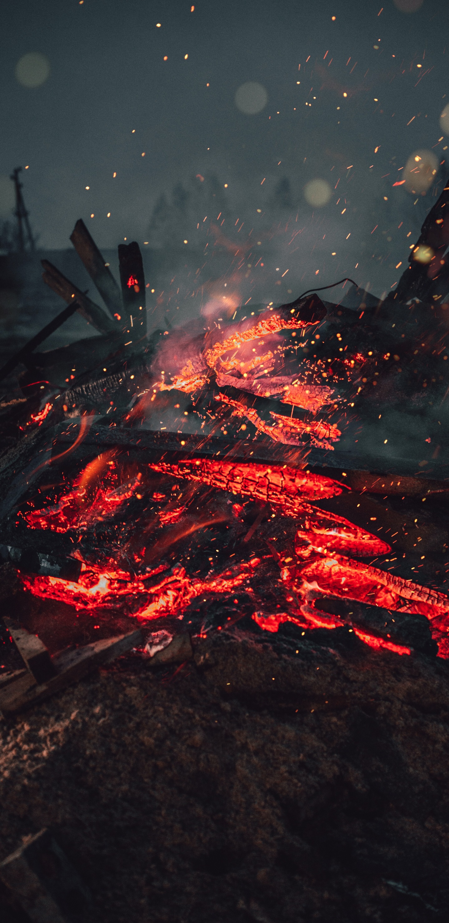 Obscurité, Pas la Peine de Vivre, Espace, Fissure Évent, Lave. Wallpaper in 1440x2960 Resolution