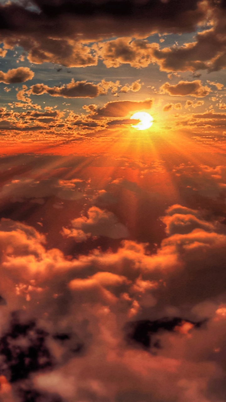 Sun Covered by Clouds During Daytime. Wallpaper in 720x1280 Resolution