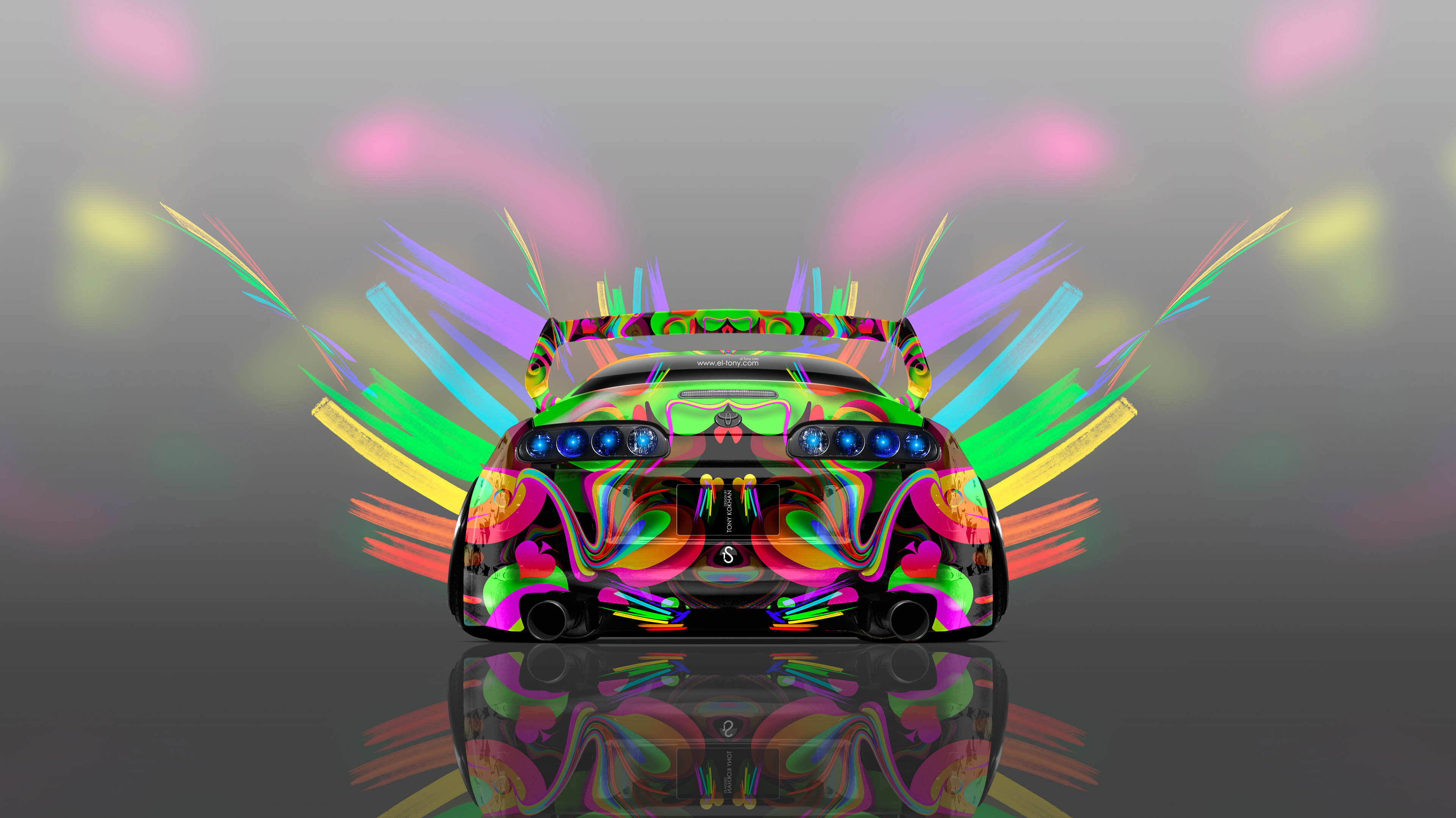 丰田汽车上, 丰田, 图形设计, 艺术, 日产 壁纸 3840x2160 允许