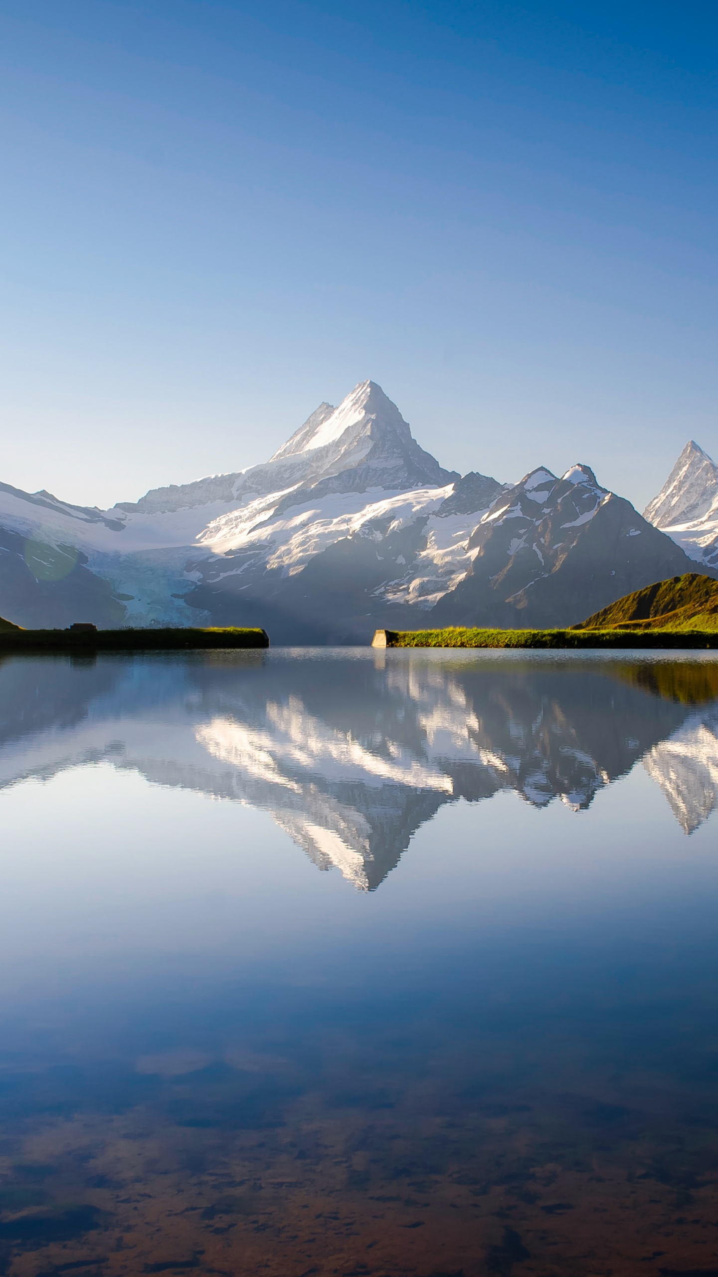 Bachalpsee, Schynige Platte, Bergkette, Natur, Wasser. Wallpaper in 1440x2560 Resolution