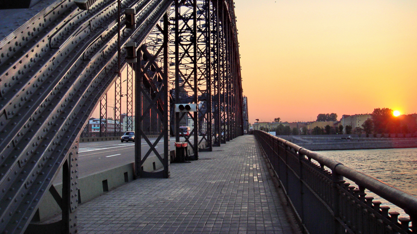 People Walking on Bridge During Daytime. Wallpaper in 1366x768 Resolution