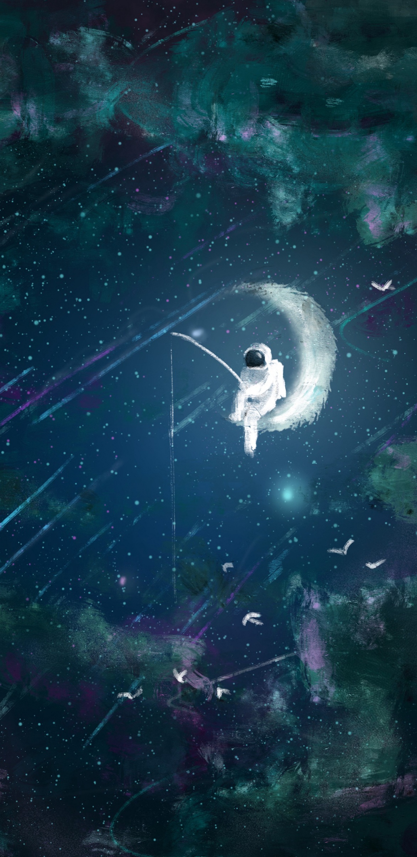 Vaisseau Spatial Blanc et Noir Sur L'eau. Wallpaper in 1440x2960 Resolution