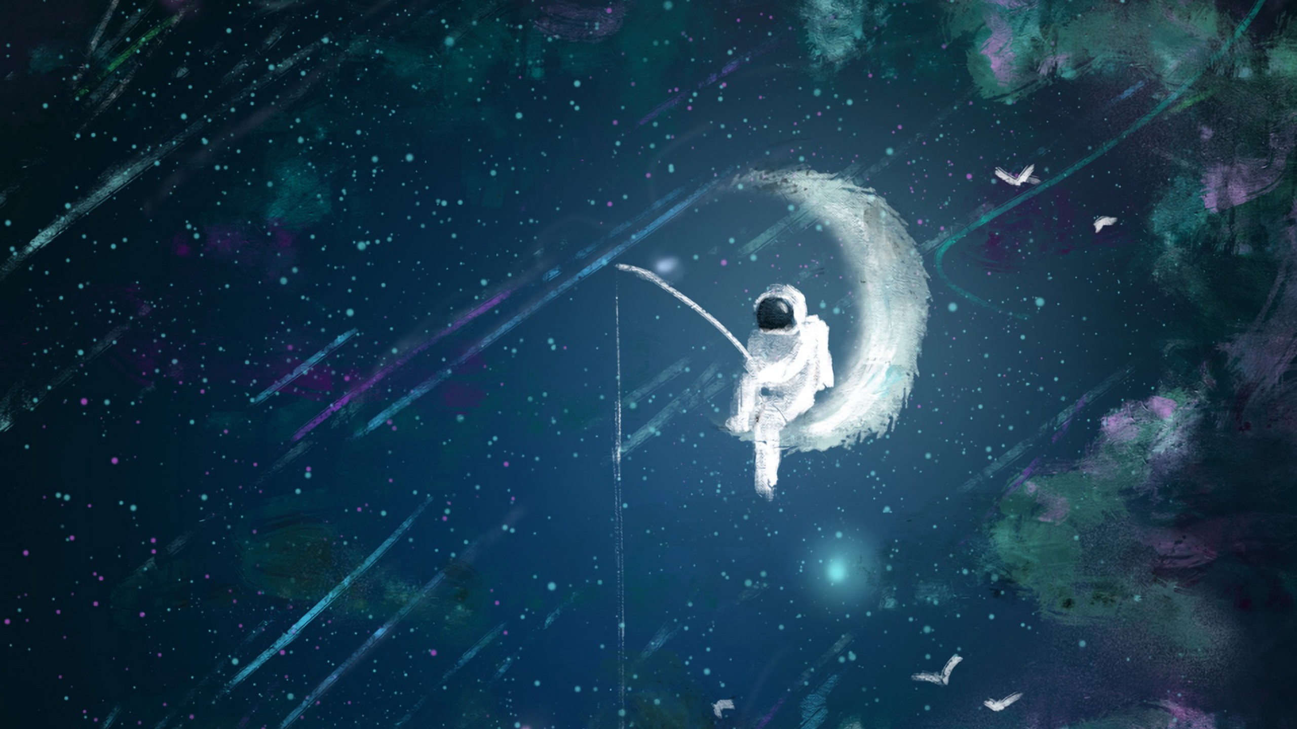 Vaisseau Spatial Blanc et Noir Sur L'eau. Wallpaper in 2560x1440 Resolution