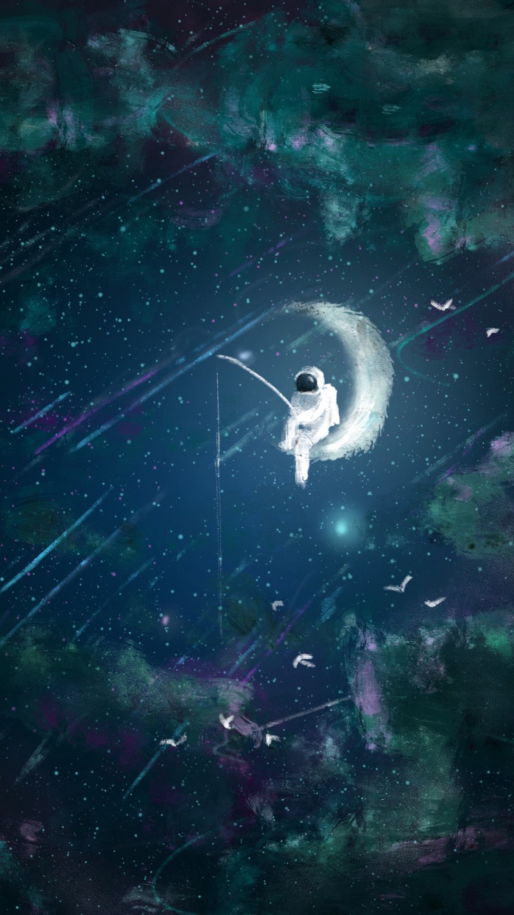 Nave Espacial Blanca y Negra Sobre el Agua. Wallpaper in 750x1334 Resolution