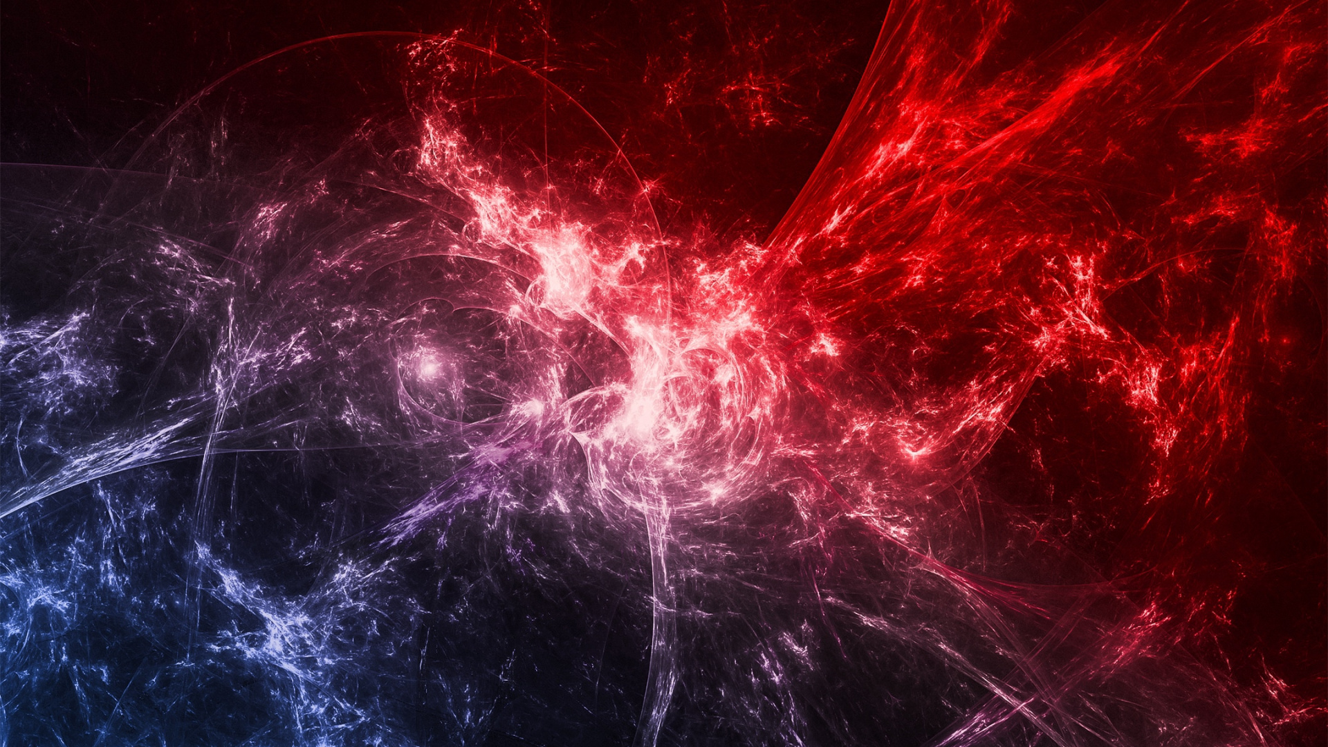 Peinture Abstraite Rouge et Bleue. Wallpaper in 1920x1080 Resolution