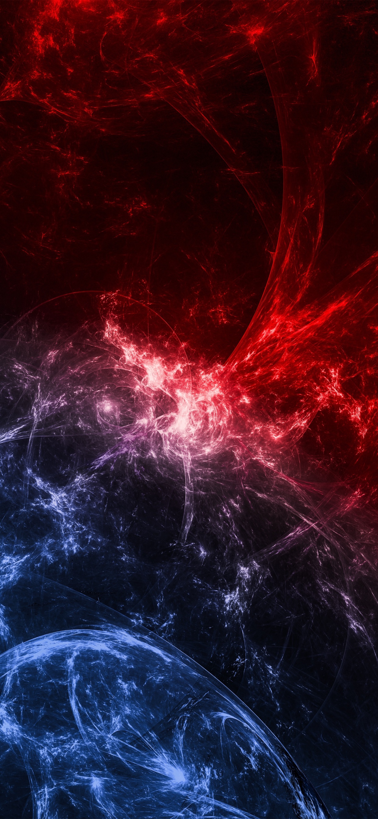 Pintura Abstracta Roja y Azul. Wallpaper in 1242x2688 Resolution