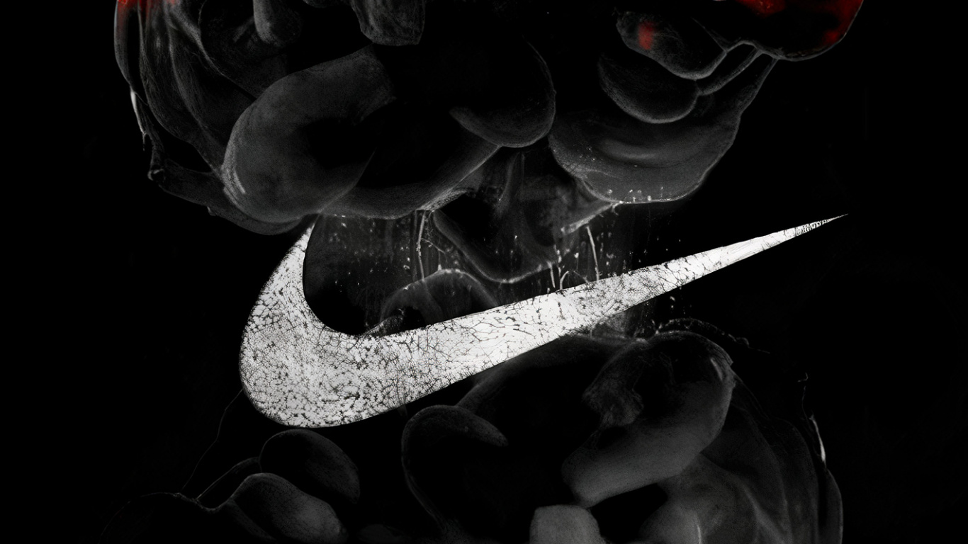 Nike, Espadrille, White, Lumière, Noir. Wallpaper in 1366x768 Resolution