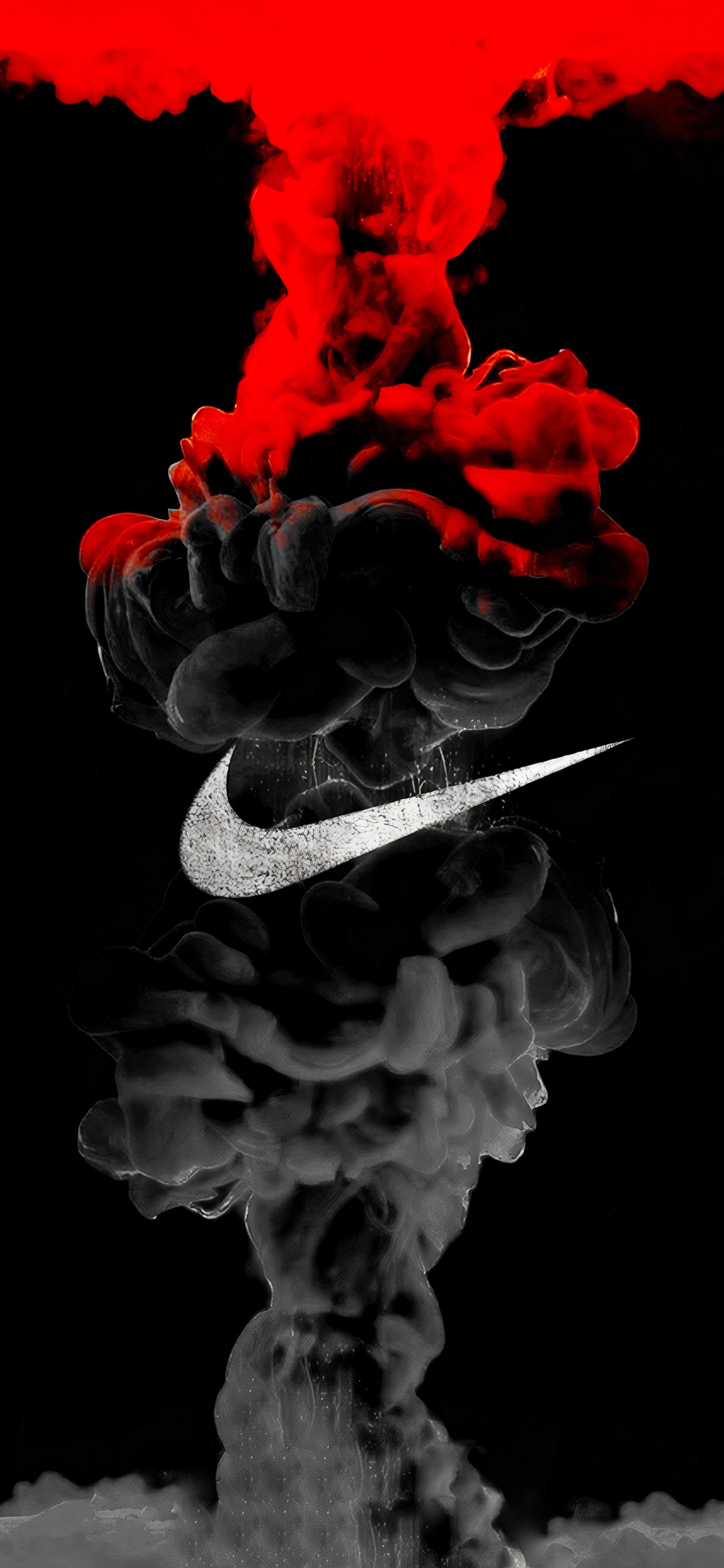 Nike, Turnschuh, Wei, Licht, Schwarz. Wallpaper in 1242x2688 Resolution