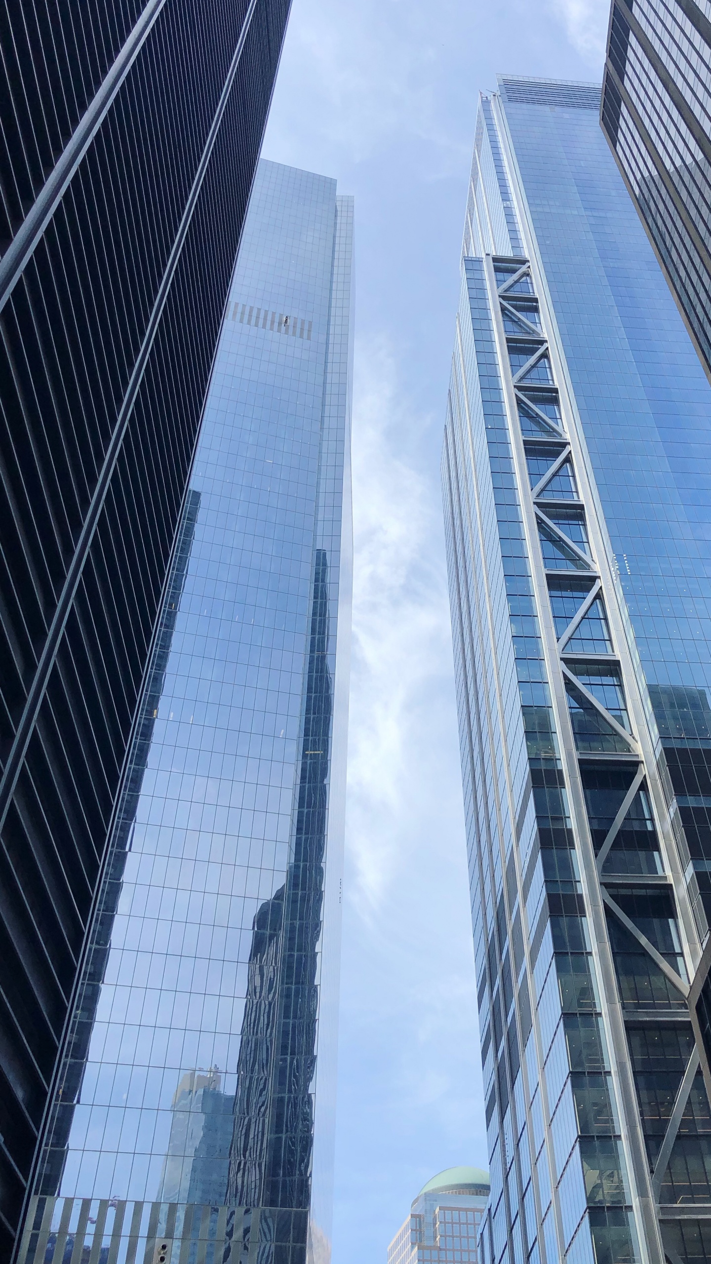 New York City, USA, Wolkenkratzer, Tower Block, Blau. Wallpaper in 1440x2560 Resolution