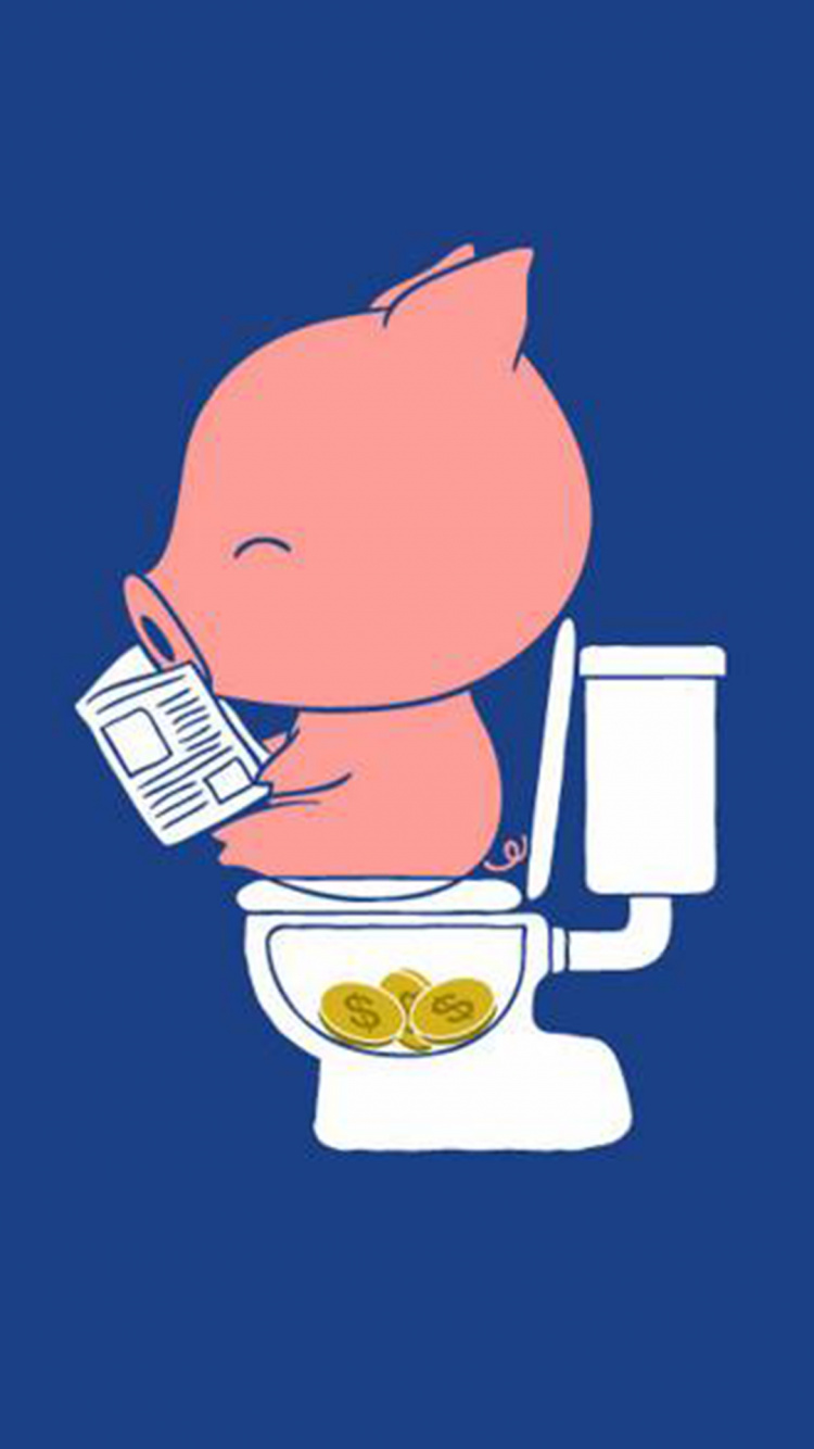 Funny Pig Quote, Humour, Toilet Humour, Cartoon, Clip Art. Wallpaper in 750x1334 Resolution
