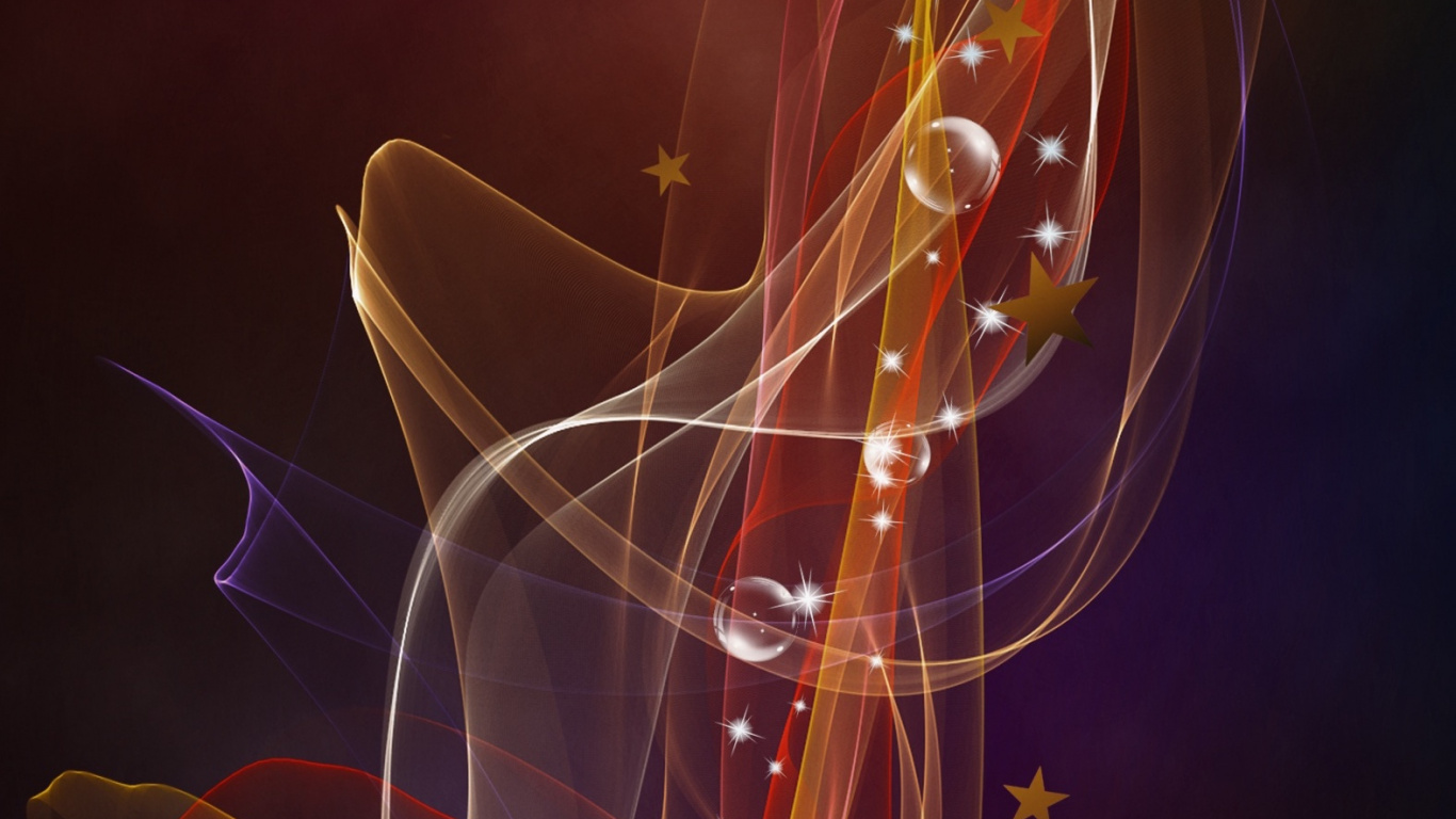 Orange and Yellow Abstract Painting. Wallpaper in 1366x768 Resolution