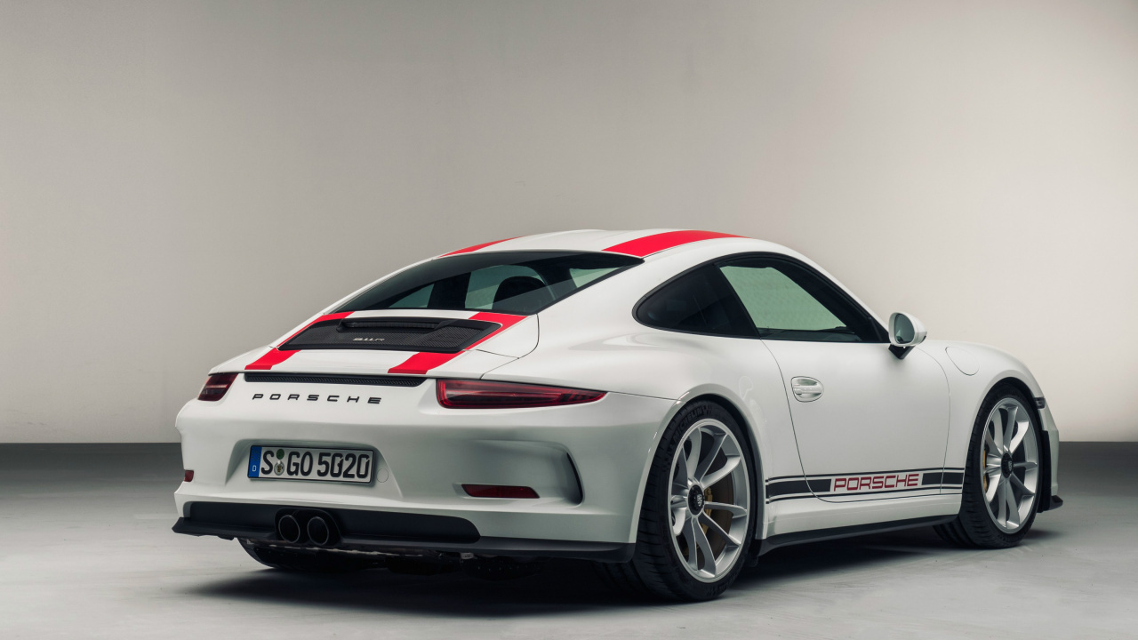 Porsche 911 Blanche et Noire. Wallpaper in 1280x720 Resolution