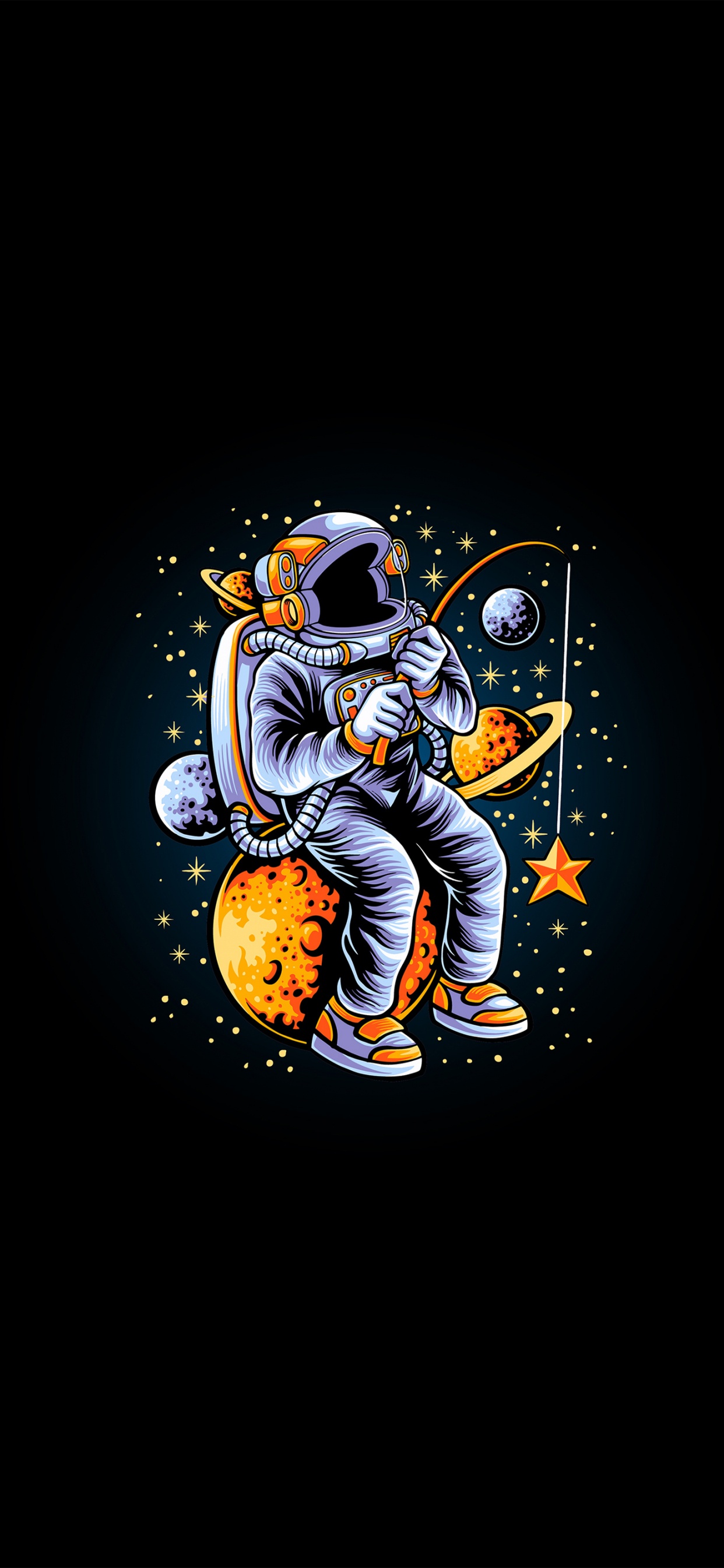 Space, Astronaut, Amoled, t Shirt, Drawing. Wallpaper in 1242x2688 Resolution