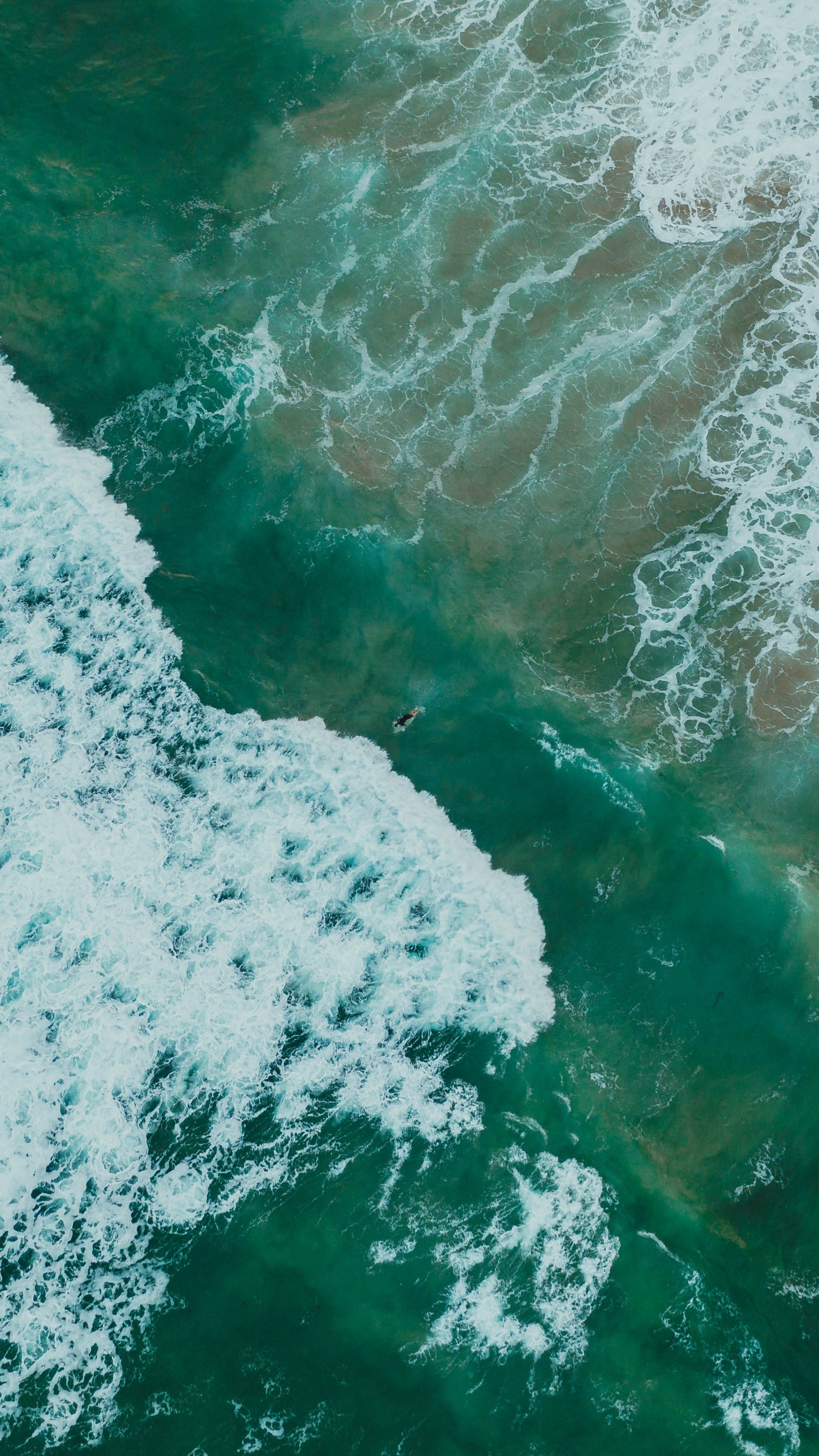 Oceano, Mar, el Viento de la Onda, Agua, Verde. Wallpaper in 1440x2560 Resolution