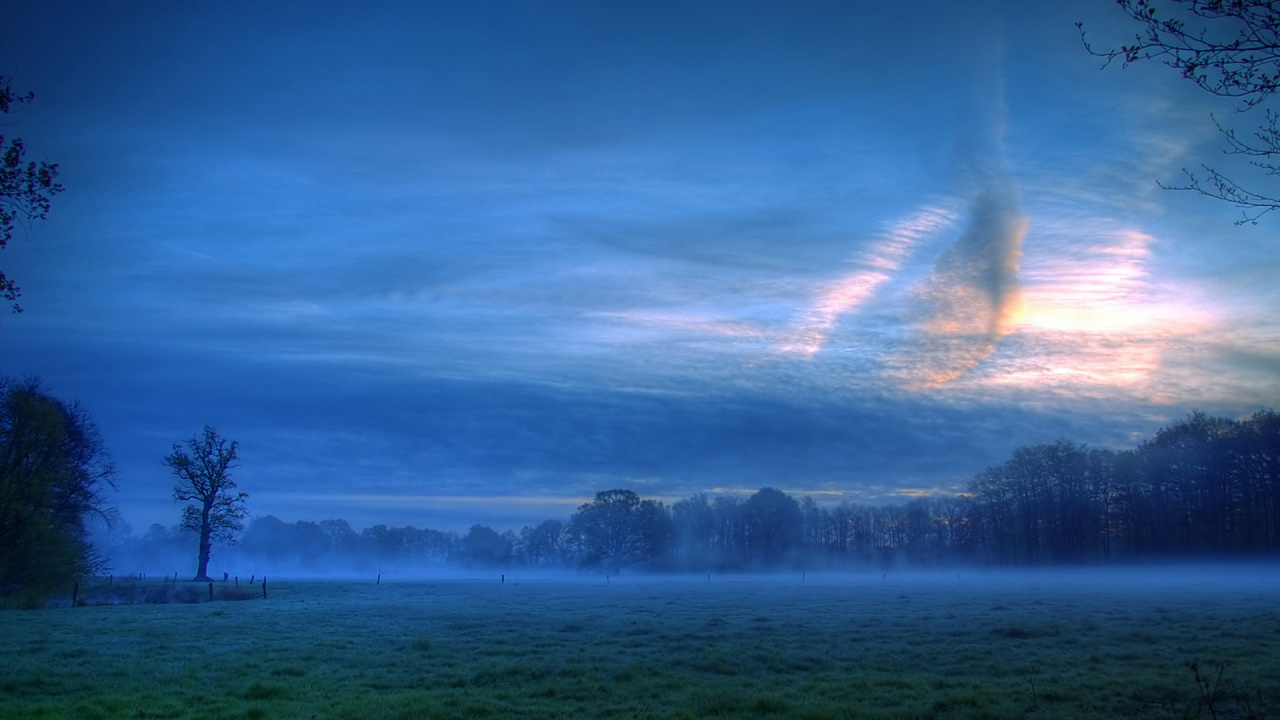 Nature, Paysage Naturel, Blue, Matin, Atmosphère. Wallpaper in 1280x720 Resolution