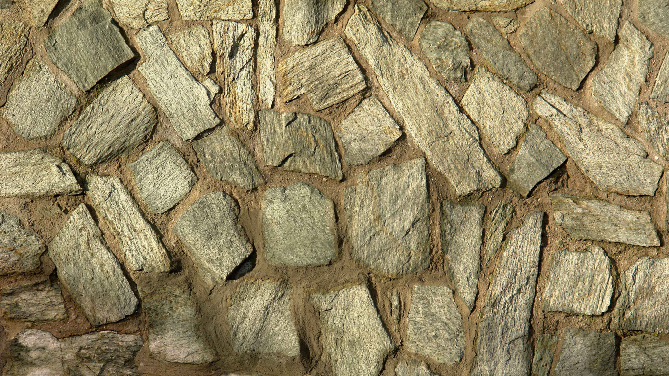 Braune Und Graue Steinmauer. Wallpaper in 1366x768 Resolution