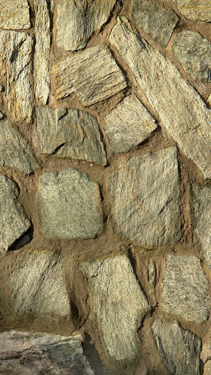 Mur de Pierre Marron et Gris. Wallpaper in 720x1280 Resolution