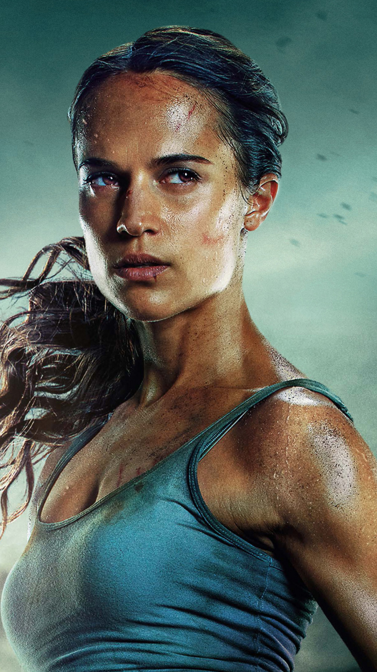 Frau im Blauen Tanktop. Wallpaper in 750x1334 Resolution