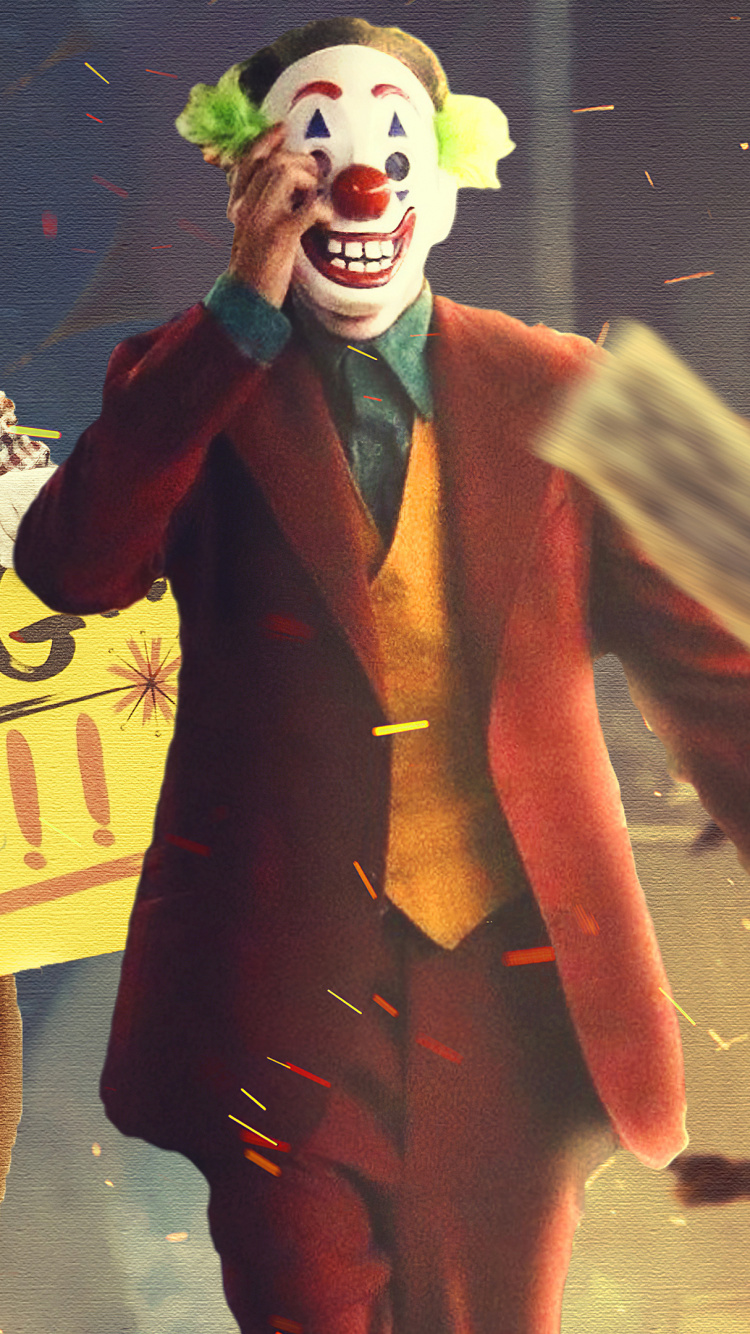 Homme en Blazer Rouge Debout à Côté D'une Femme en Masque Jaune. Wallpaper in 750x1334 Resolution