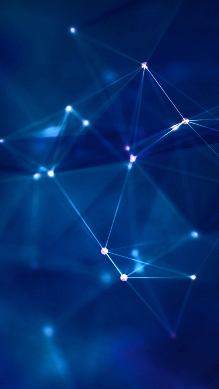 Blaues Und Weißes Licht Digitale Tapete. Wallpaper in 720x1280 Resolution