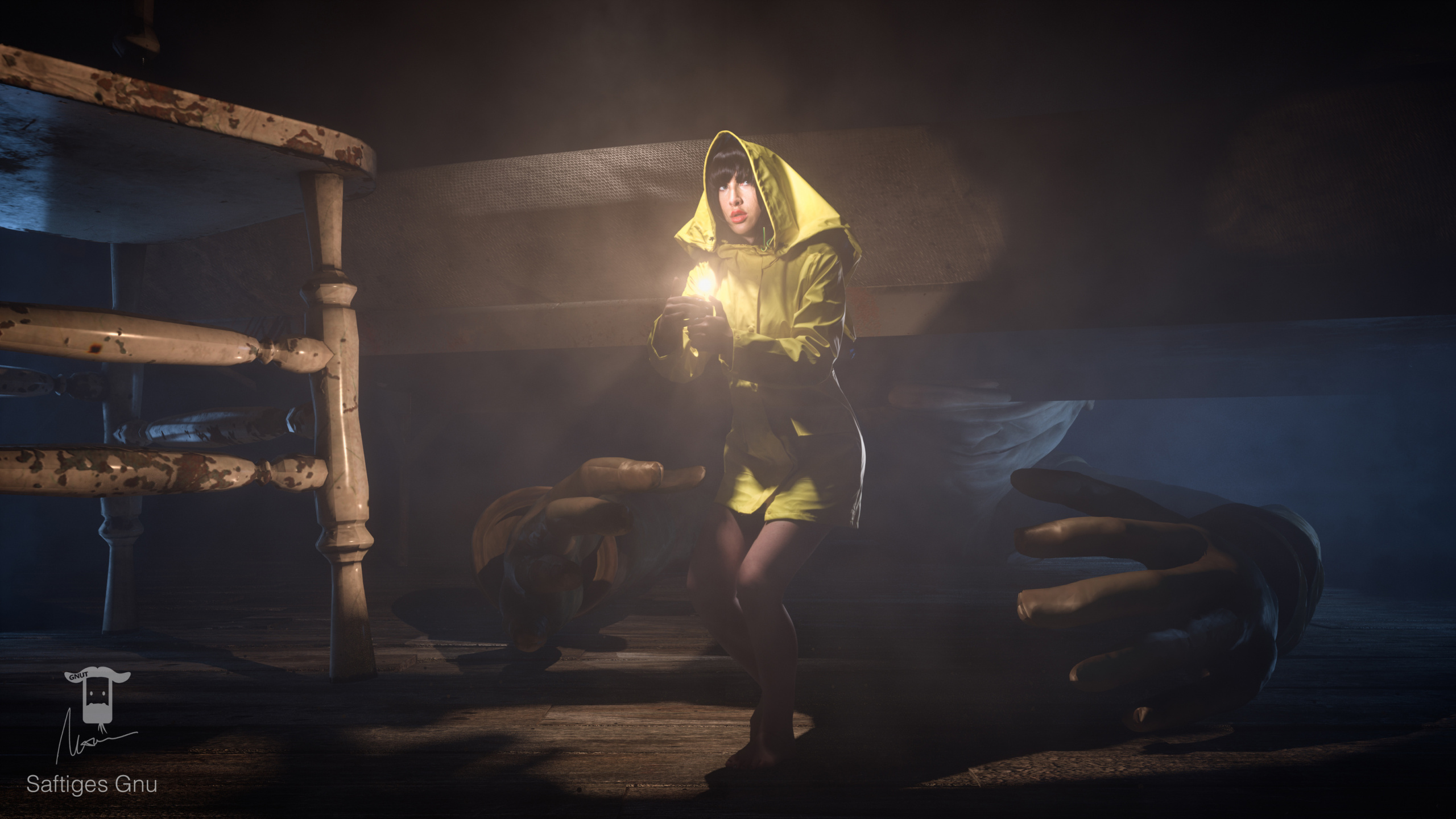 Little Nightmares, Darkness, Night, Digital Compositing, Adventure Game. Wallpaper in 2560x1440 Resolution