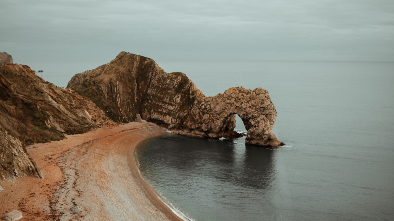 Meer, Küste, Naturlandschaft, Welle, Ufer. Wallpaper in 1366x768 Resolution