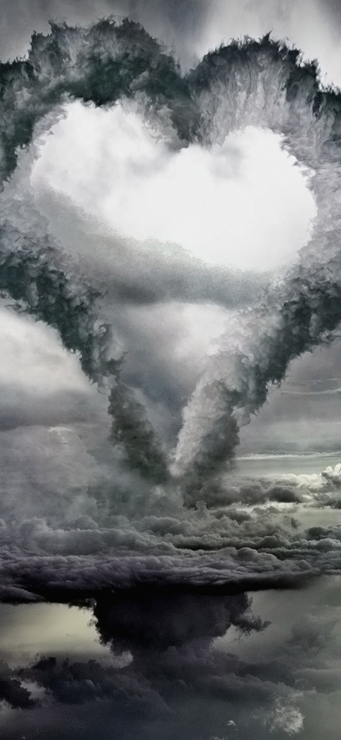 Nature, Cloud, Love, Heart, Water. Wallpaper in 1125x2436 Resolution