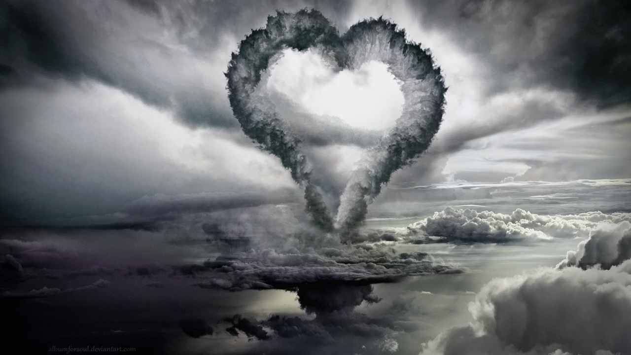 Nature, Cloud, Love, Heart, Water. Wallpaper in 1280x720 Resolution