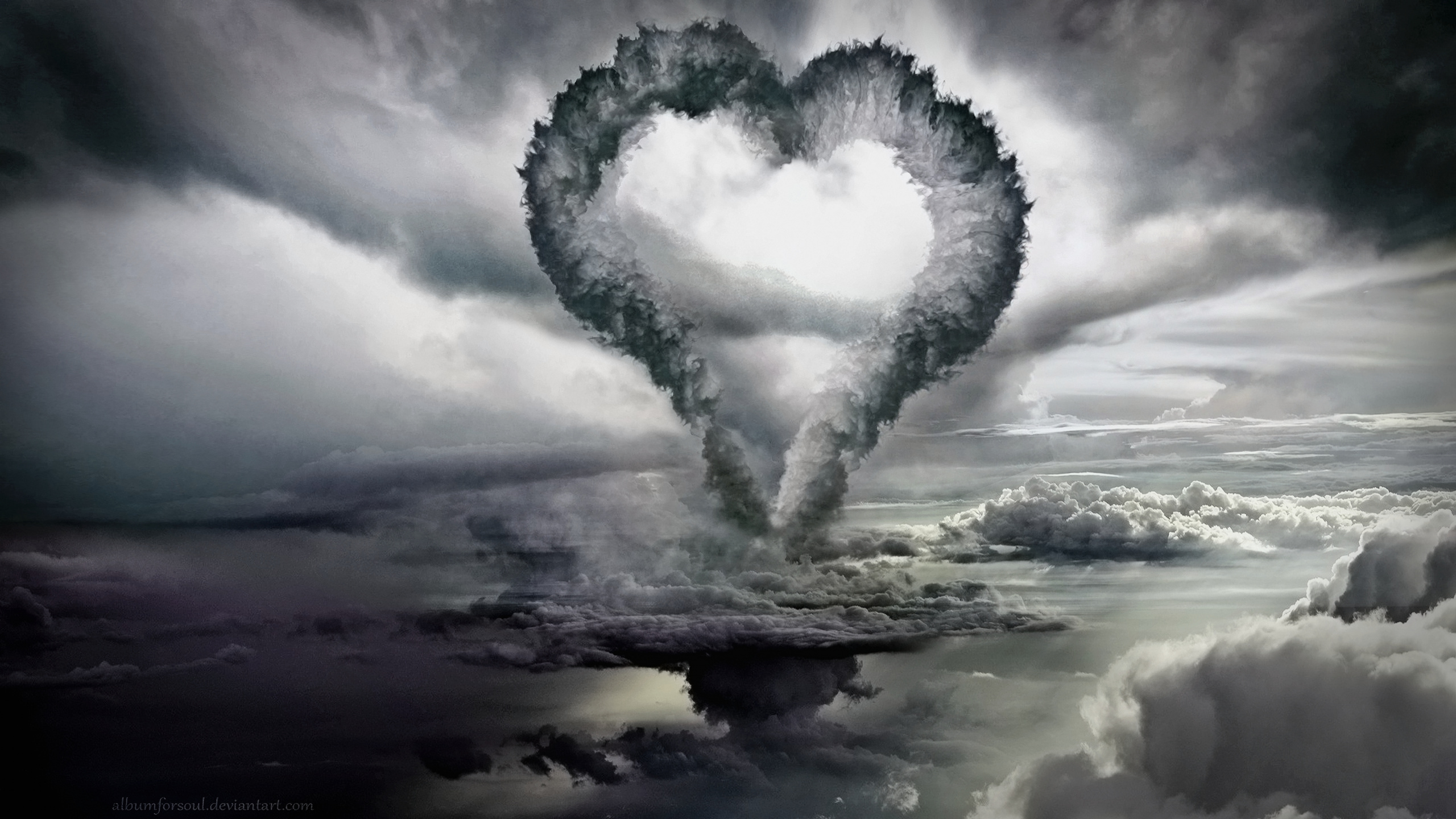 Nature, Cloud, Love, Heart, Water. Wallpaper in 2560x1440 Resolution
