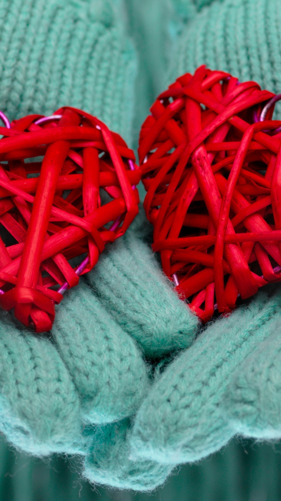 Coraz, Romanticismo, el Día de San Valentín, Lana, Crochet. Wallpaper in 1080x1920 Resolution