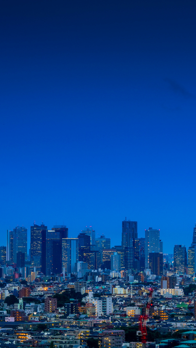 Ciudad Con Edificios de Gran Altura Bajo un Cielo Azul Durante el Día. Wallpaper in 750x1334 Resolution