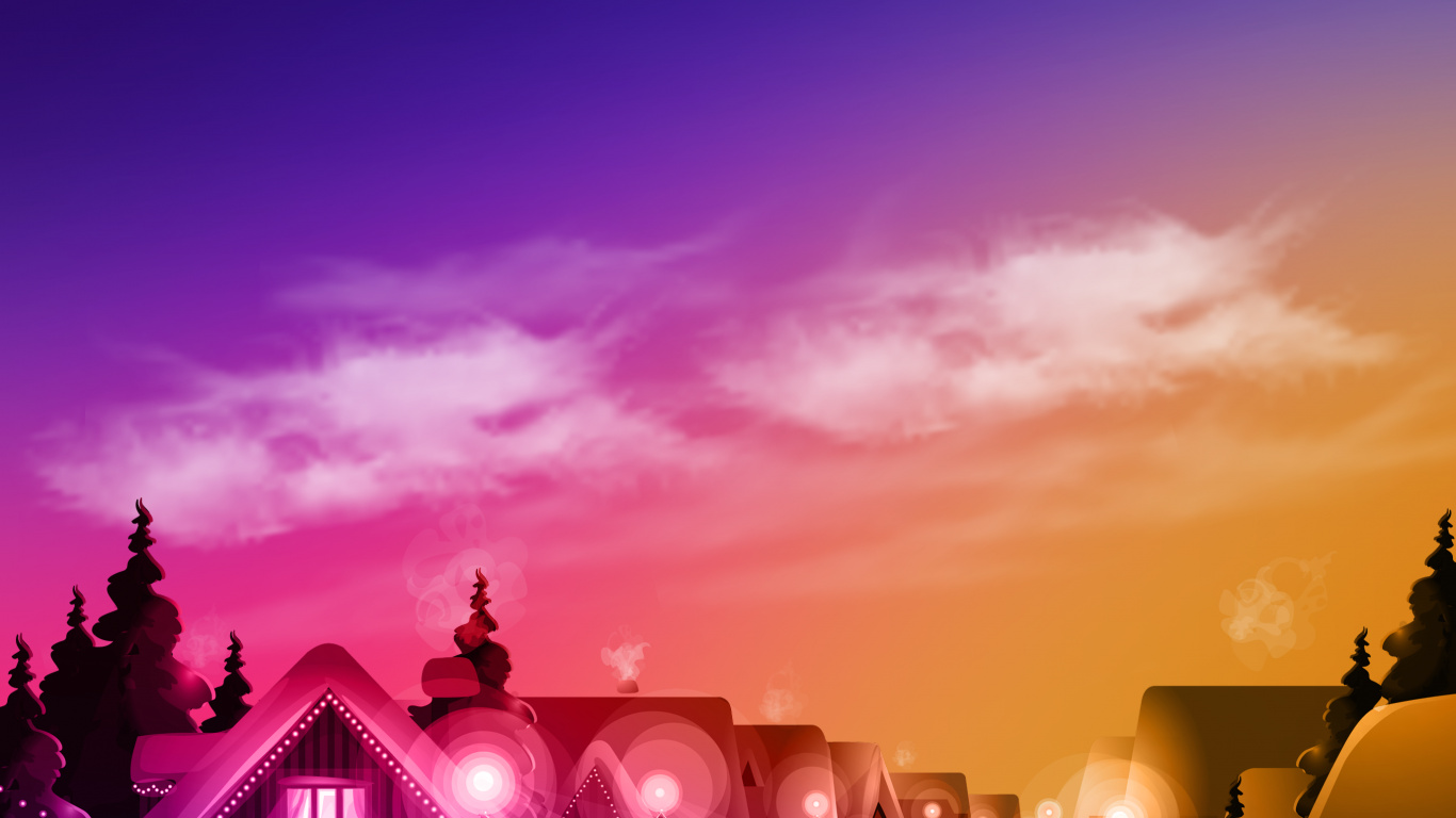 Cloud, Atmosphere, Building, Purple, World. Wallpaper in 1366x768 Resolution