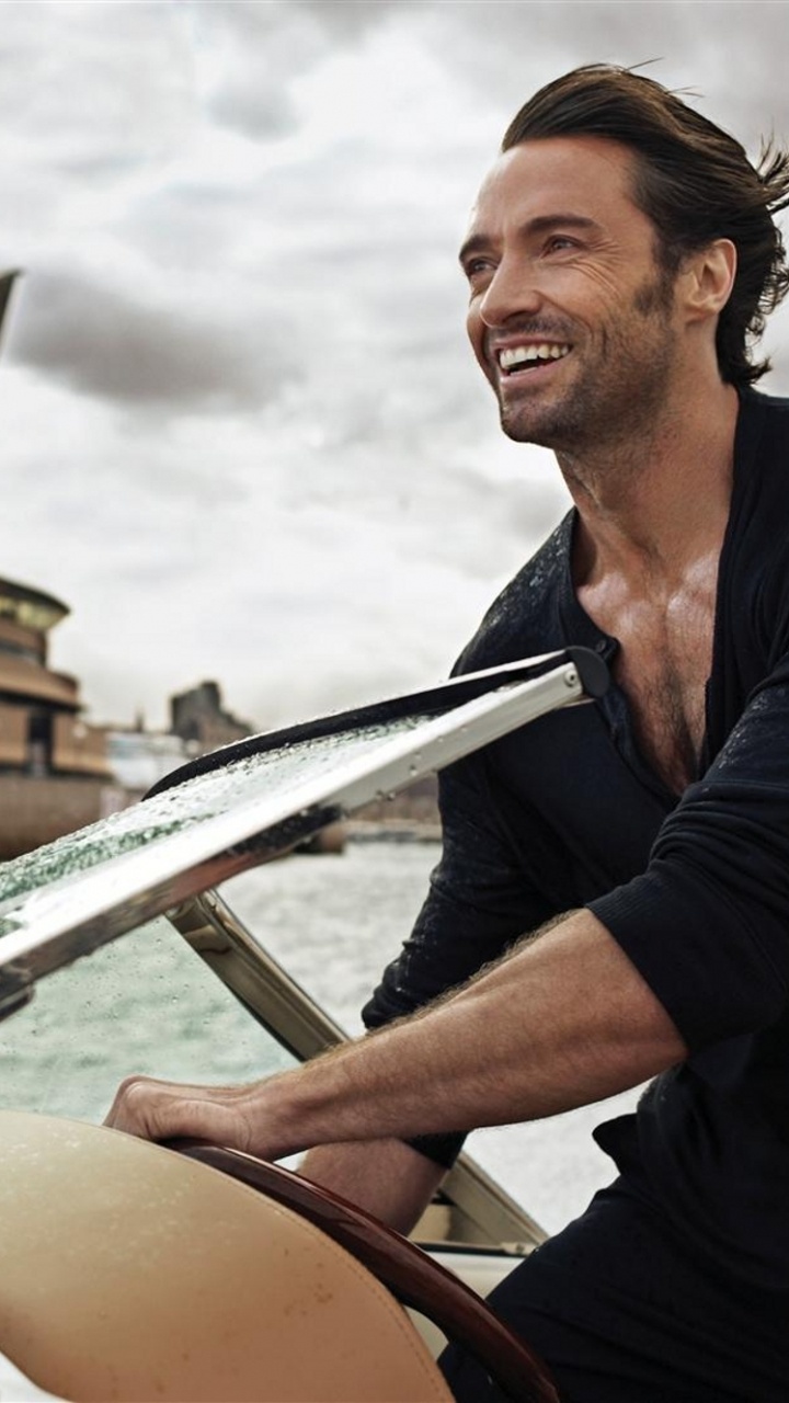 Sydney Opera House, Hugh Jackman, Musician, Boating, Vacation. Wallpaper in 720x1280 Resolution