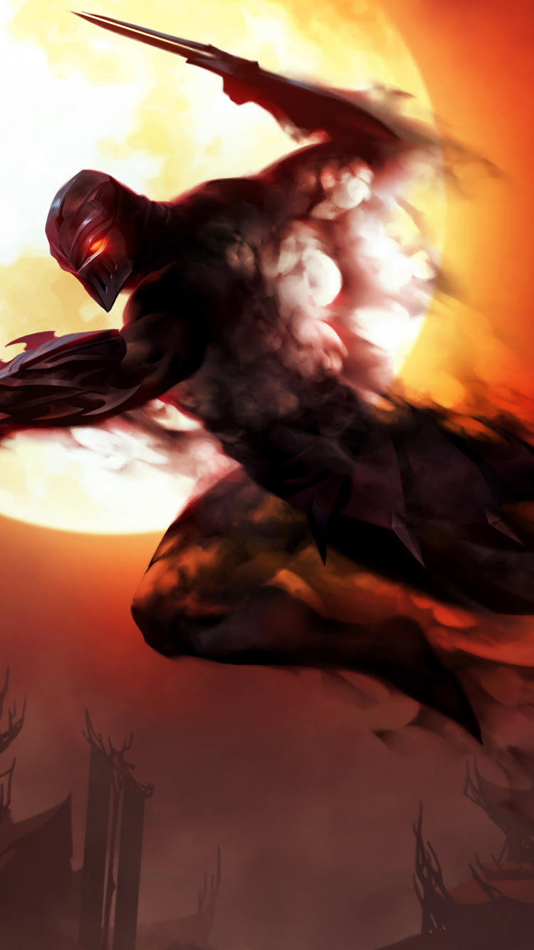 League of Legends, Legends of Runeterra, Zed League of Legends, Art, Heat. Wallpaper in 750x1334 Resolution