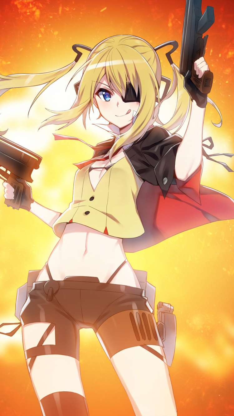 Mujer en Vestido Blanco y Negro Personaje de Anime. Wallpaper in 750x1334 Resolution