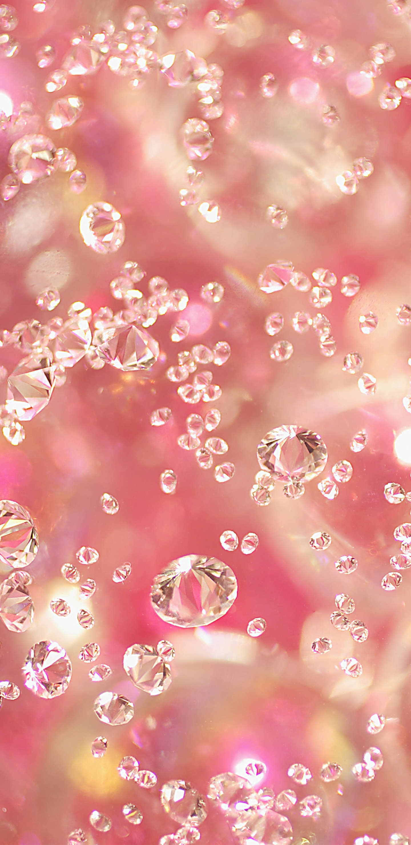 Burbujas Rosadas y Blancas en Fotografía de Cerca. Wallpaper in 1440x2960 Resolution