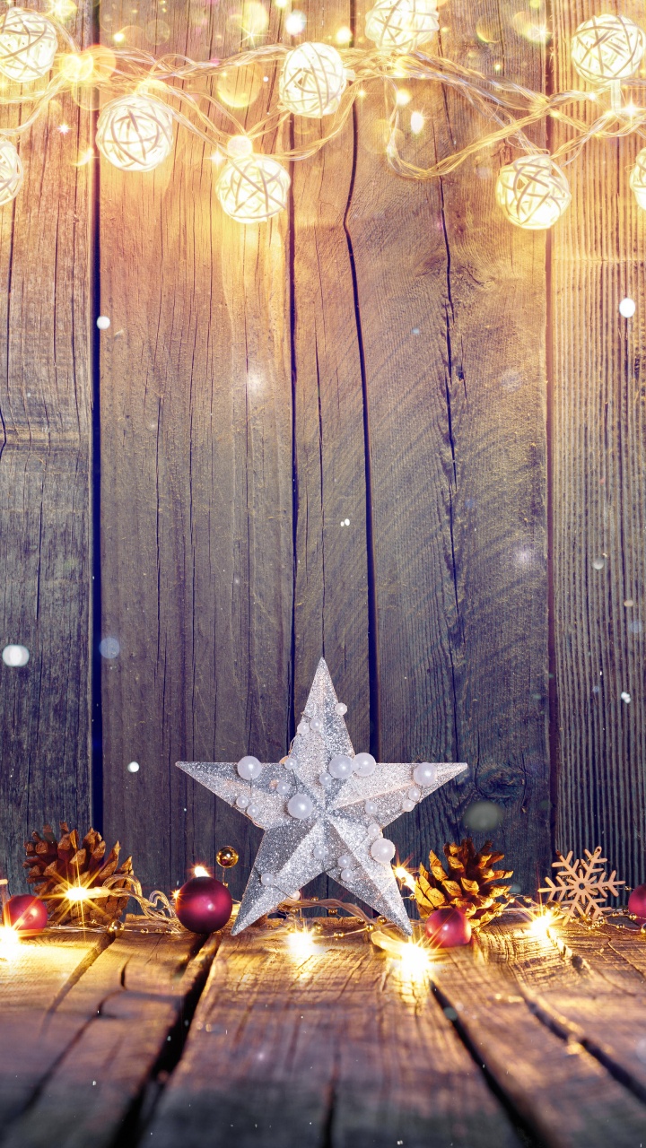 Le Jour De Noël, Les Lumières de Noël, Hiver, Décoration de Noël, Neige. Wallpaper in 720x1280 Resolution