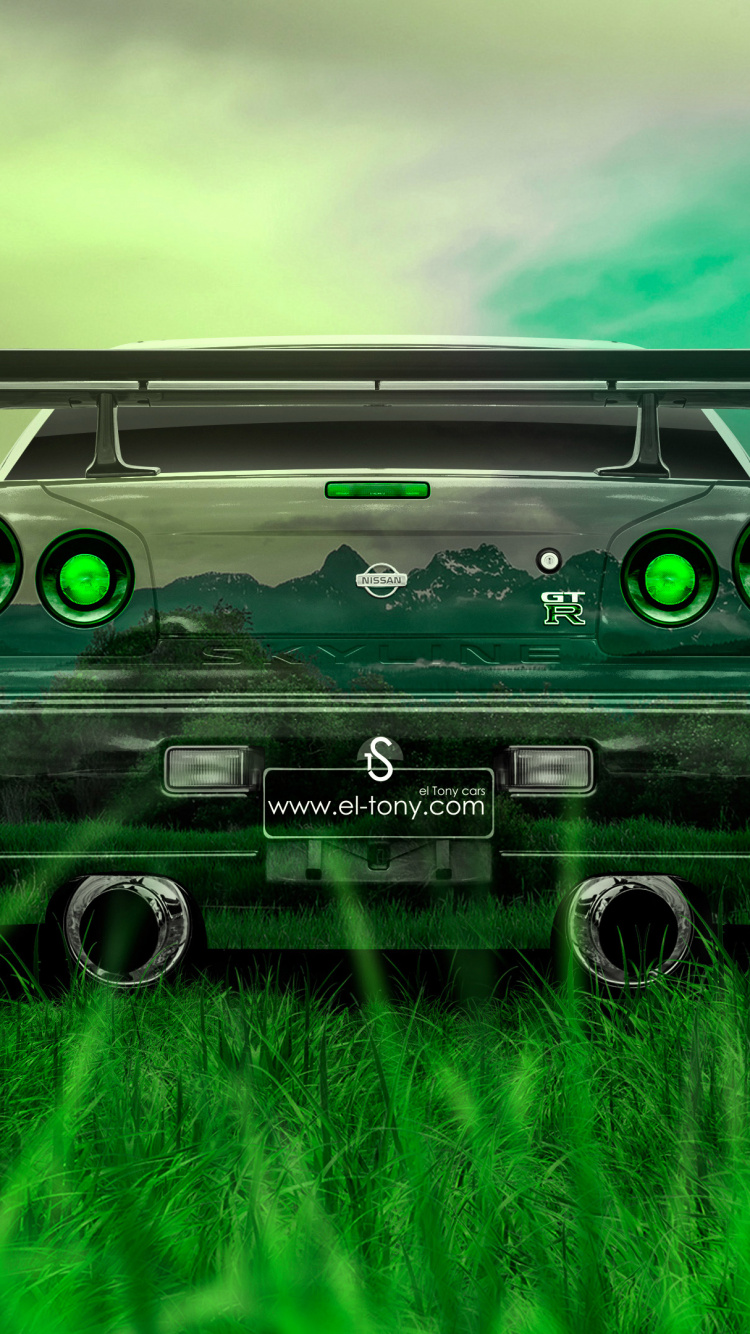 Chevrolet Camaro Verde en Campo de Hierba Verde Durante el Día. Wallpaper in 750x1334 Resolution